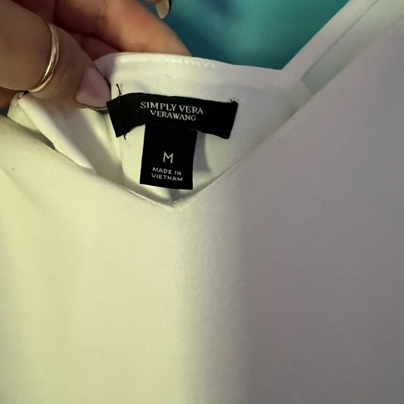 🖤SOLD🖤Vera Wang white mini dress sz M - Picture 5 of 7